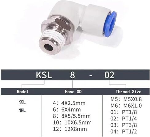 Pneumatic Rotary Connectors Bend Through Swivel Rotation Thread M5 1/4 1/2 Hose Joint 6/8/10mm Elbow Connector 1Pcs(8-01) in Saudi Arabia