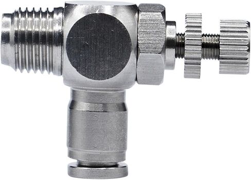 304 Stainless Steel Pneumatic Speed Control One-Way Flow Limiting Air Pipe Connector Throttle Valve L-Type Sl8-01/6-02 2Pcs(Pipevalvesa6) in Saudi Arabia