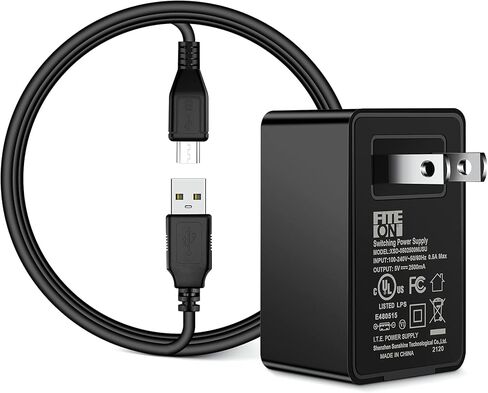 FITE ON USB Wall Charger + Power Cord Compatible with MASINGO Karaoke Machine PA Portable Speaker Power Adapter UL Listed in Saudi Arabia