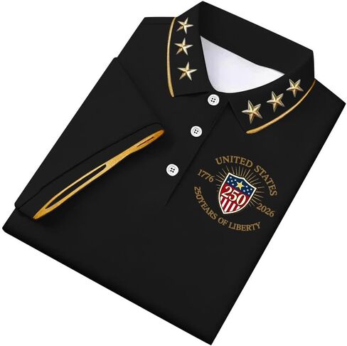 250 Anniversary USA Shirt Men's The United States Print Polo Shirts US Flag 1776-2026 Patriotic Tee Tops in Saudi Arabia