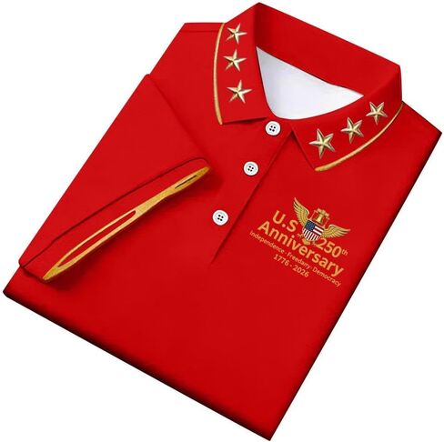 250 Anniversary USA Shirt Men's The United States Print Polo Shirts US Flag 1776-2026 Patriotic Tee Tops in Saudi Arabia