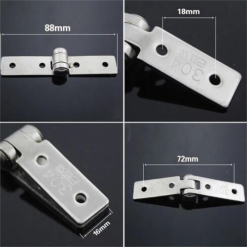 Stainless Steel Fold Nothing Frame Balcony Window Hinge Doors 2Pcs in Saudi Arabia