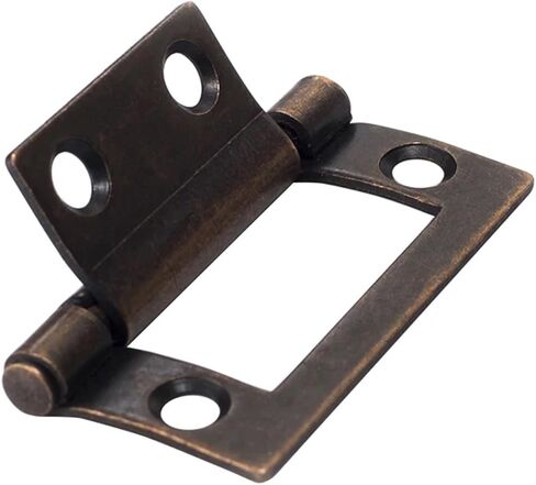 2 Inch Iron Furniture Mortise Hinge for Cabinet Door with Free Screws 135 Degree Open Antique Copper 1Pcs(Nickel 4ps) in Saudi Arabia