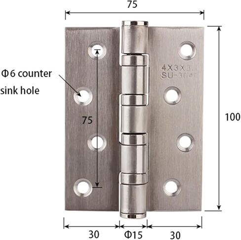 Brushed Nickel and Bronze Color Stainless Steel 4 Inch House Door Hinge Open 270 Degree Hinge with Screws 1Pcs(Brushed Bronze) in Saudi Arabia