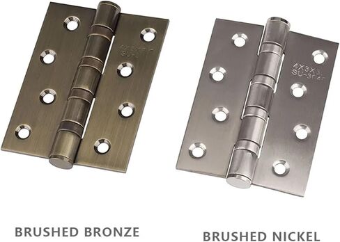 Brushed Nickel and Bronze Color Stainless Steel 4 Inch House Door Hinge Open 270 Degree Hinge with Screws 1Pcs(Brushed Bronze) in Saudi Arabia