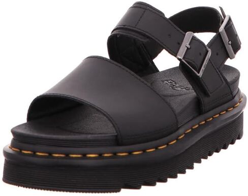 Dr. Martens Women's Ankle Strap Sandal, Black Hydro Leather, 8 in Saudi Arabia