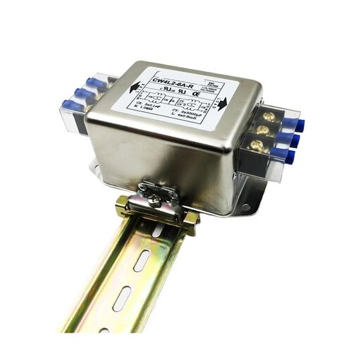 مرشح الطاقة 220V10A مزدوج المرحلة محطة كتلة دليل السكك الحديدية نوع CW4L2-6A/10A-R (نوع السكك الحديدية دليل 6A) in Kuwait