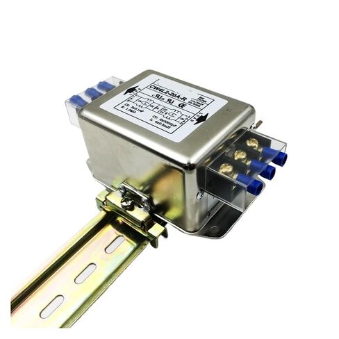مرشح الطاقة 220V10A مزدوج المرحلة محطة كتلة دليل السكك الحديدية نوع CW4L2-6A/10A-R (نوع السكك الحديدية دليل 6A) in Kuwait