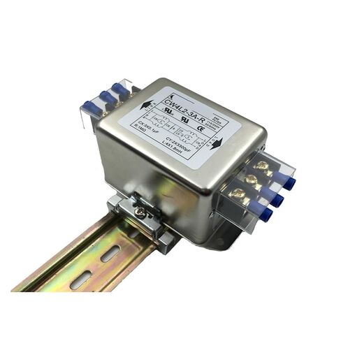 مرشح الطاقة 220V10A مزدوج المرحلة محطة كتلة دليل السكك الحديدية نوع CW4L2-6A/10A-R (نوع السكك الحديدية دليل 6A) in Kuwait