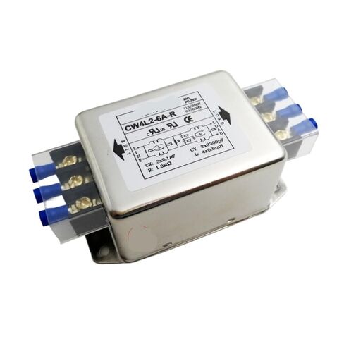 مرشح الطاقة 220V10A مزدوج المرحلة محطة كتلة دليل السكك الحديدية نوع CW4L2-6A/10A-R (نوع السكك الحديدية دليل 6A) in Kuwait