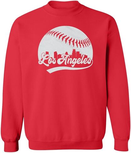 سويت شيرت بفتحة رقبة مستديرة من نوع Cup & Branch Vintage Cityscape Skyline - مشجعي البيسبول الرجعية للجنسين in Kuwait