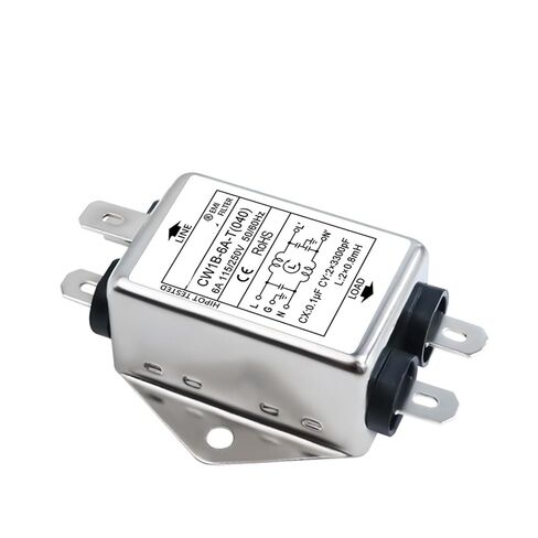 Single-Phase AC Power Filter SW1B with line Single and Double-Stage CW1BL2-6A10A-T Welding Piece-L Interference Purification(CW1B -10A -T-040 Soldering Lug) in Kuwait