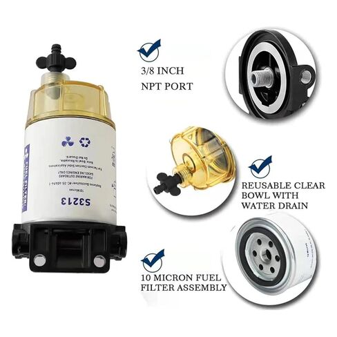 3/8 Inch NPT Fuel Water Separator Turbo Engine Replacement Parts for Marine Outboard Engine Fuel Water Separator in Saudi Arabia