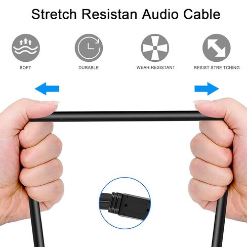 3.3FT-1 حزمة 3.5 ملم TRS إلى 2 كابل XLR، أسود، غير متوازن 1/8 TRS ذكر إلى ثنائي XLR ذكر، كابل تقسيم Y، 3 دبابيس، موصلات نحاسية مطلية ومطلية للهواتف الذكية in Kuwait