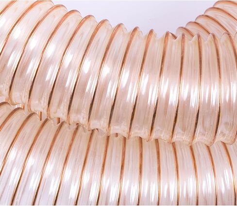 Industrial Air Duct PU Polyurethane Pipe Clear Metal Flexible Ducting Hose 1M All-Season Softness Inner Diameter 75MM Telescopic Tube,Wall Thickness 2mm in Saudi Arabia