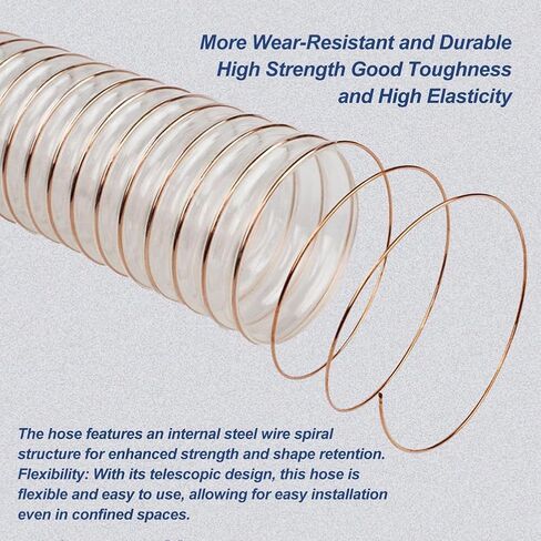 Industrial Air Duct PU Transparent Polyurethane Pipe Flexible Ducting Hose 1M Inner Diameter 225MM Free Expansion for Tubeoil Depots,Wall Thickness 1.2mm in Saudi Arabia