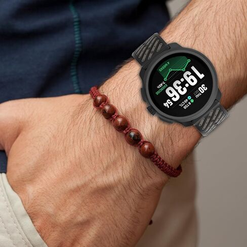 MOTONG متوافق مع حزام بديل Suunto Race 2 - حزام معصم من السيليكون البديل 22 مم متوافق مع Suunto Race 2 / Run/Race S (أسود) in Kuwait