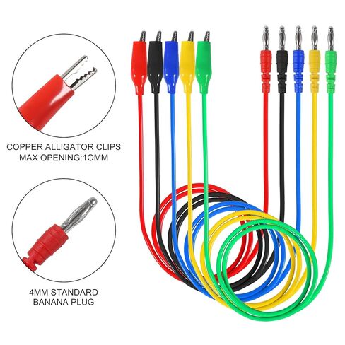 30pcs Back Probe Kit Banana Plug to Copper Alligator Clips Automotive Test Leads Set, Insulation Wire Piercing Probes, Back Probe Pins Test Wires for Car Repairing Diagnostic Circuit Testing in Saudi Arabia