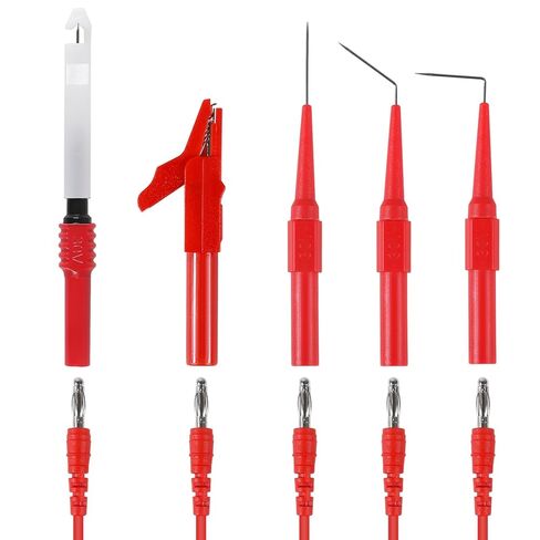 30pcs Back Probe Kit Banana Plug to Copper Alligator Clips Automotive Test Leads Set, Insulation Wire Piercing Probes, Back Probe Pins Test Wires for Car Repairing Diagnostic Circuit Testing in Saudi Arabia