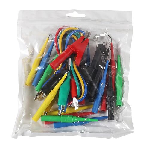 30pcs Back Probe Kit Banana Plug to Copper Alligator Clips Automotive Test Leads Set, Insulation Wire Piercing Probes, Back Probe Pins Test Wires for Car Repairing Diagnostic Circuit Testing in Saudi Arabia