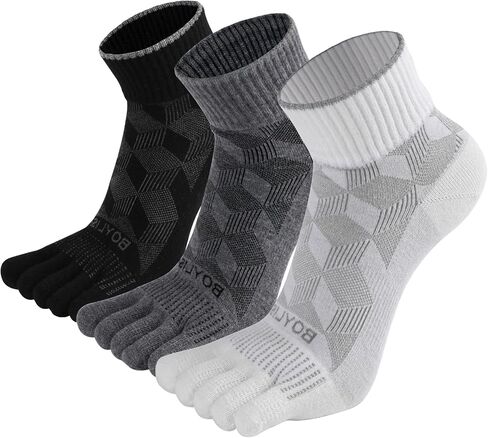3 Pairs Coolmax Toe Five Finger Running Socks for Men Women -Lightweight Ankle Athletic Sock in Saudi Arabia