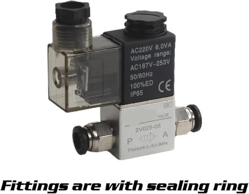 2V025-08 Dc12v 24v 220v Pneumatic Air Solenoid Valve 2 Position 2-Port Normally Closed Magnetic 1Pcs(12mm hose pipe) in Saudi Arabia