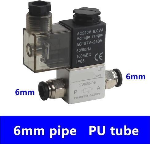 2V025-08 Dc12v 24v 220v Pneumatic Air Solenoid Valve 2 Position 2-Port Normally Closed Magnetic 1Pcs(12mm hose pipe) in Saudi Arabia