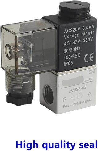 2V025-08 Dc12v 24v 220v Pneumatic Air Solenoid Valve 2 Position 2-Port Normally Closed Magnetic 1Pcs(12mm hose pipe) in Saudi Arabia