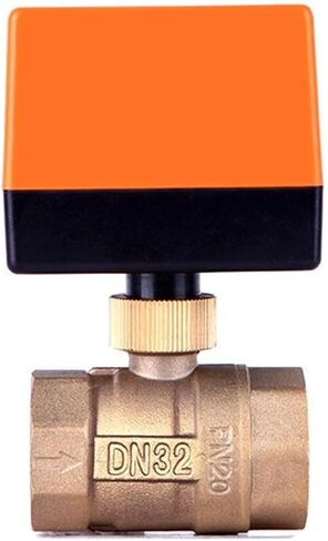3-سلك 2-way التحكم النحاس 1/2 3/4 بوصة صمام كروي كهربائي موضوع مستقر 1 قطعة (1-1/4 "، 24VDC) in Saudi Arabia