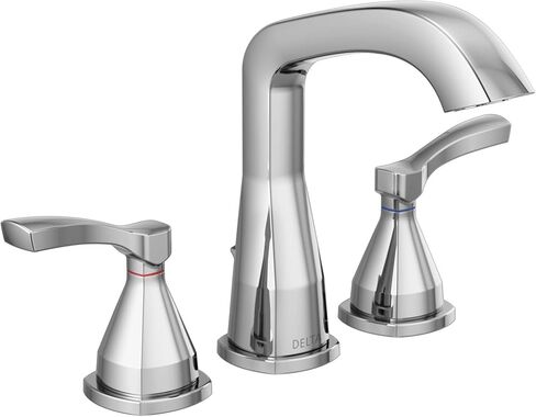 Delta Faucet Stryke Widespread Bathroom Faucet 3 Hole, Gold Bathroom Sink Faucet, 2 Handle Bathroom Faucet, Bath Faucet, Metal Pop-Up Drain Assembly, Lumicoat Champagne Bronze 35776-CZ-PR-MPU-DST in Saudi Arabia