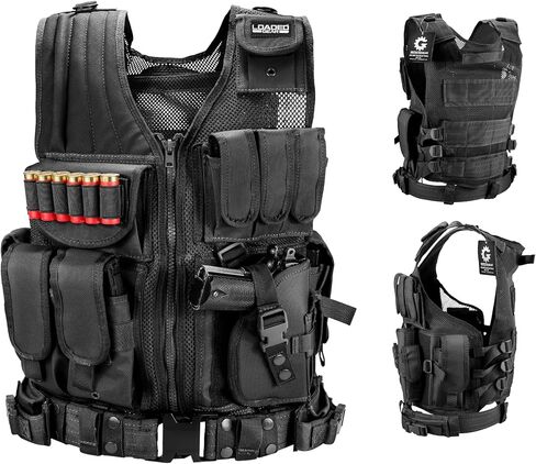 BARSKA mens Loaded Gear BI12018 VX 200 Tactical Vest Right Hand, Black, Large US in Saudi Arabia