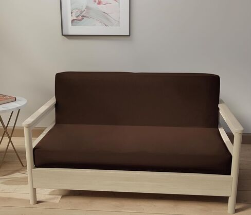 أغطية LANE LINEN Futon بالحجم الكامل، أغطية منزلقة من القطن بنسبة 100%، غطاء مرتبة كامل الحجم لسرير أريكة الفوتون، غطاء أريكة قابل للطي بدون ذراع، غطاء أريكة بسحاب - أزرق مخضر in Kuwait