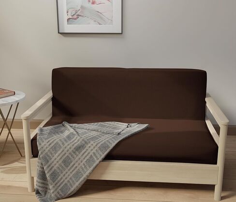 أغطية LANE LINEN Futon بالحجم الكامل، أغطية منزلقة من القطن بنسبة 100%، غطاء مرتبة كامل الحجم لسرير أريكة الفوتون، غطاء أريكة قابل للطي بدون ذراع، غطاء أريكة بسحاب - أزرق مخضر in Kuwait