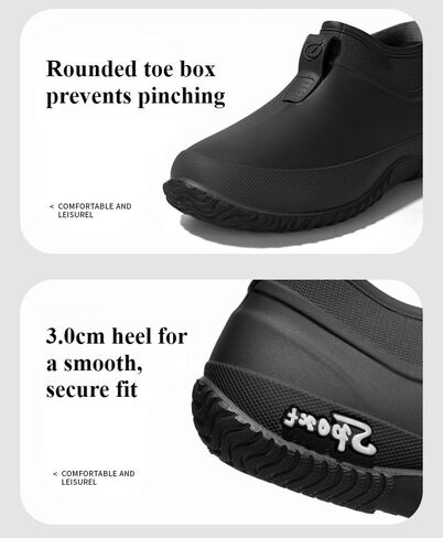 Women Rain Boots Waterproof Ankle Boots with Anti-Slip Sole Outdoor Slip-On Garden Shoes for Kitchen & Outdoor, Rain Shoes in Saudi Arabia