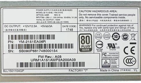 1pc for YM-2151E 150W Server Power Supply YM-2151EA06R 80 Plus in Saudi Arabia