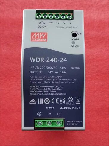 WDR-240-24 240W Single Output Industrial DIN Rail Power Supply WDR-240 24V 10A in Saudi Arabia