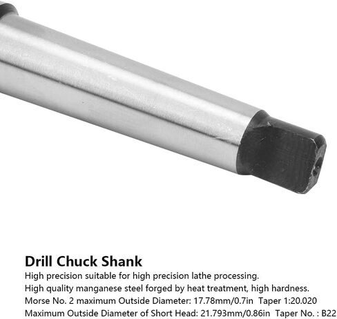 Morse Taper Drill Chuck 5 20mm B22 Taper Heat Treated Manganese Steel Smooth Performance Sturdy for Professional and Hobbyist Lathe Work in Saudi Arabia