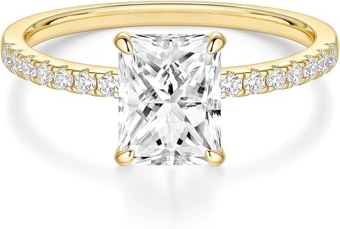 EAMTI 3CT 925 Sterling Silver Engagement Rings Radiant Cut Solitaire Cubic Zirconia CZ Wedding Promise Rings for Her Wedding Band for Women Size 3-11 in Kuwait
