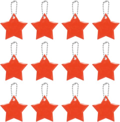 Safety Reflector, Reflective Tags Pendant Star Shaped Safety Keychain with Chain in Saudi Arabia