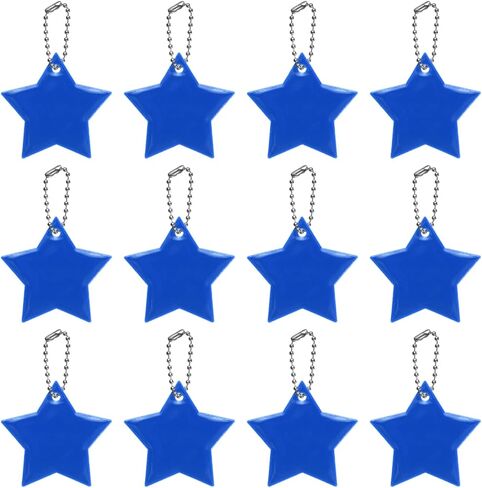Safety Reflector, Reflective Tags Pendant Star Shaped Safety Keychain with Chain in Saudi Arabia