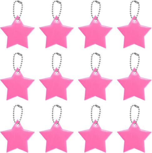 Safety Reflector, Reflective Tags Pendant Star Shaped Safety Keychain with Chain in Saudi Arabia