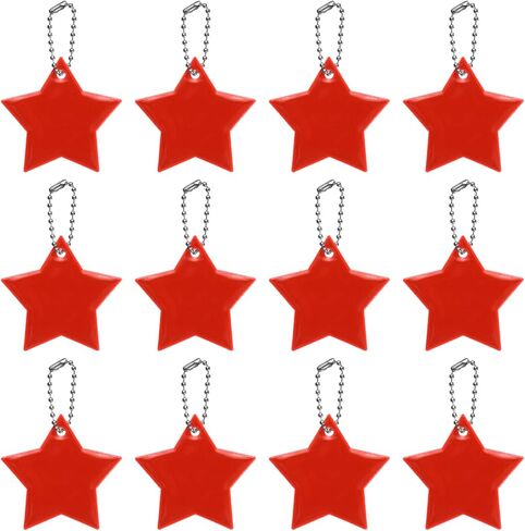 Safety Reflector, Reflective Tags Pendant Star Shaped Safety Keychain with Chain in Saudi Arabia