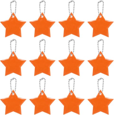 Safety Reflector, Reflective Tags Pendant Star Shaped Safety Keychain with Chain in Saudi Arabia