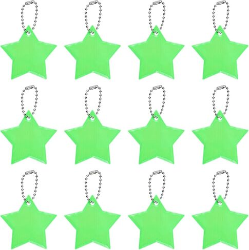 Safety Reflector, Reflective Tags Pendant Star Shaped Safety Keychain with Chain in Saudi Arabia