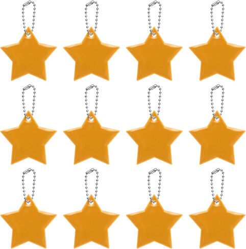 Safety Reflector, Reflective Tags Pendant Star Shaped Safety Keychain with Chain in Saudi Arabia