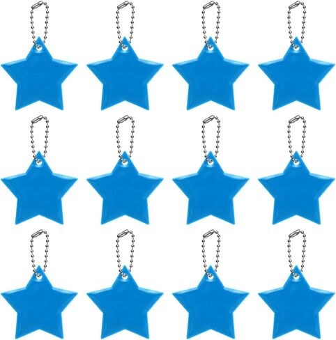 Safety Reflector, Reflective Tags Pendant Star Shaped Safety Keychain with Chain in Saudi Arabia