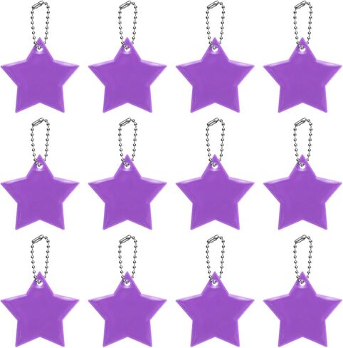 Safety Reflector, Reflective Tags Pendant Star Shaped Safety Keychain with Chain in Saudi Arabia
