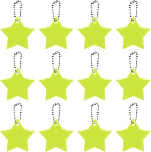 Safety Reflector, Reflective Tags Pendant Star Shaped Safety Keychain with Chain in Saudi Arabia