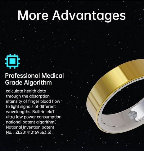 Famous Tech Shop Smart Health Ring Fitness Tracker with Heart Rate Sensor and Sleep Monitoring, Bluetooth Wearable Ring for Activity Tracking Calories Steps and Wellness Insights, Tarnish Size 9 in Saudi Arabia