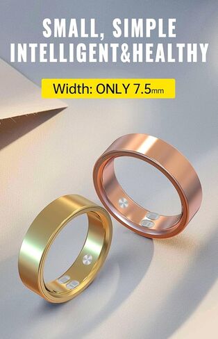 Famous Tech Shop Smart Health Ring Fitness Tracker with Heart Rate Sensor and Sleep Monitoring, Bluetooth Wearable Ring for Activity Tracking Calories Steps and Wellness Insights, Tarnish Size 9 in Saudi Arabia